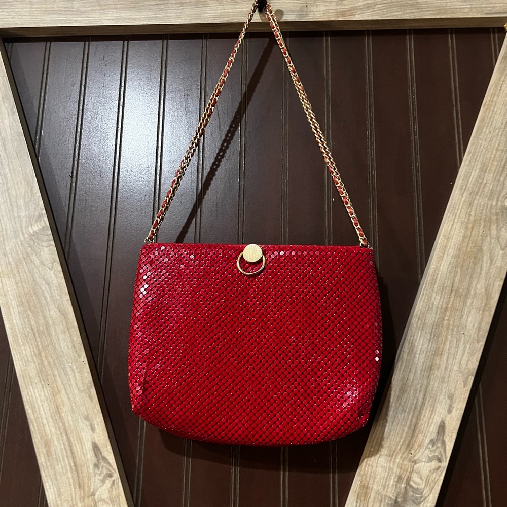 Bueno Red Sequin Shoulder Bag
